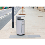 Poubelle publique Mielek Top PA690S - acier galvanisé 70L avec triple protection antioxydation_2