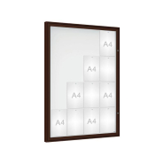 Vitrine extérieure classique peinte - simple face - 4 à 21 A4 - plexi chocs ou verre sécurisé_2