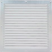 Grille d&#039;aération estampée aluminium avec moustiquaire nylon 400 x 100 mm