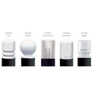 Potelet haute visibilité avec pommeaux - Hauteur hors sol 1200 mm - Tube acier Ø 60 à 114 mm - Cinq pommeaux au choix_2