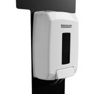 Station de désinfection des mains à pédale - Totem en acier poudré anti-UV - Distributeur 1,1L avec serrure_2
