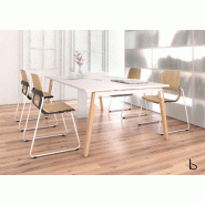 Table de réunion Born Mixte- Mobel Linea - 120, Blanc_2