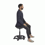 Tabouret ergonomique sur roulettes ROLLY_2