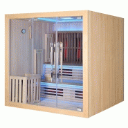 SAUNA COMBI BOREAL® ELÉGANCE PRO 6 - 200X200 INFRAROUGE + VAPEUR_2