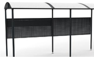 Abri cycles parkeo - Structure tubulaire en acier galvanisé thermolaqué RAL 7016 - Toiture en panneau composite 4mm Dibond_2