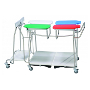 Chariot porte-sac de 1 à 4 sacs avec couvercle et pédale pour la collecte à déchets latéral: linge sale - Andromède_2