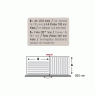 Armoire basse bicolore pour dossiers suspendus - H82,5 cm - 2 châssis télescopiques - Bois mélaminé_2