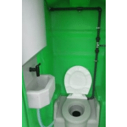 WC raccordable de chantier - Sanitaires chimiques autonomes avec réservoir 70L et lave-mains intégré_2