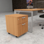 Caisson mobile monocolore avec tiroir pour dossiers suspendus  - MOBEL LINEA - Poirier_2