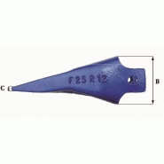 Dents de godet adaptables Feurst F25 R12 - 5.75kg - Dimensions précises_2