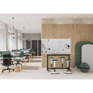 Tabouret ergonomique avec assise pivotante pour bureaux, flex office, salles de réunion - BINGO_2