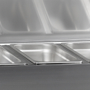 Vitrine réfrigérée GN1/4 GVC33-120 S/S Inox L1200mm 33586 TEFCOLD_2