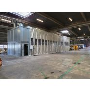Cabine de peinture conçue pour économiser de l'espace dans l'atelier
