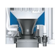 Collecteur de calcaire externe du Condair RS pour un entretien simplifié