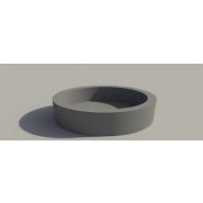 Reims - Jardinière ronde en béton avec drainage - Urbastyle_2