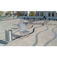 Mateo - Poubelle publique 35L - Larus - Acier Inox_2