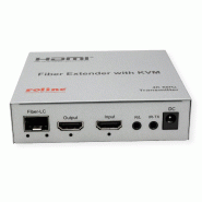 ROLINE Rallonge KVM via fibre optique, HDMI 4K, USB, 20 km_2