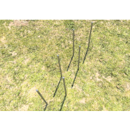 Station Slalom - Référence SLALOM - 6 poteaux en acier inoxydable brut pour parcours santé_2