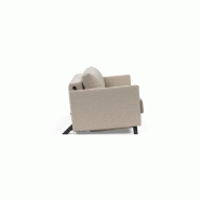 Canapé design convertible Cubed 02 Arms - Innovation Living - Lit 160x200 cm - Tissu Blida Sand Grey_2