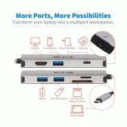 Tripp Lite U442-DOCK5-GY station d'accueil Avec fil USB 3.2 Gen 1 (3.1 Gen 1) Type-C Gris_2