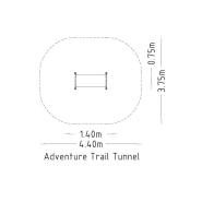 Tunnel pour parcours d'aventure UniMini - 8055431 - Hags - Poteaux acier - Montage 6h - Dimensions 1400x750x1130mm_2