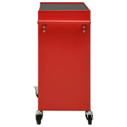 Vidaxl chariot à outils avec 4 tiroirs acier rouge 147187_2