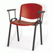 Chaise polyvalente empilable avec accoudoirs et tablette en option So Pistoia - P25, Sans option_2