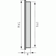 Grilles de ventilation rectangulaires à encastrer 84 x 230 mm  avec moustiquaire