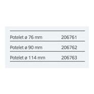 Potelet inox brossé - Design contemporain et adaptable - Hauteur 1080 mm - Finition inox brossé_2