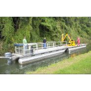 Taille-haie hydraulique sur bateau - Kirogn - mécanisation pour chantiers spécifiques_2