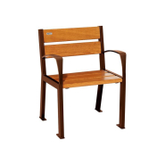 Fauteuil Acier et Bois Silaos 5 ou 6 lames_2