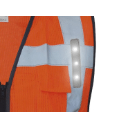 Gilet à LED orange taille L - 11 LED haute luminosité, rechargeable USB, 3 modes d'éclairage - Réf : GILED-OR-L_2