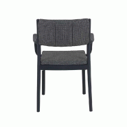 Rocco - Fauteuil empilable en polypropylène noir_2