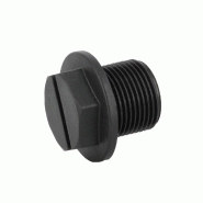 Bouchon Mâle Pas du Gaz - PP noir - sans joint - Mâle 3/4