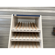 Meuble dynamique blanc d'occasion sur roulettes avec casier-tiroir arrière - Réf P21091200_2