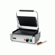 Grill de contact Panini 1/2 rainuré 1/2 lisse 340x230mm HENDI_2