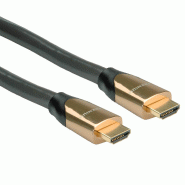 Roline premium câble hdmi ultra hd avec ethernet, 4k, m/m, noir, 9 m_2