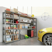 Concept rangement de garage - longueur 240 cm - 10 plateaux