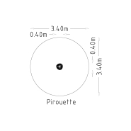 Manège tourniquet pirouette pour aires de jeux - réf 8056731-2 - HAGS - Rouge - Fondation à enterrer_2