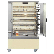 Rôtissoire électrique-vitrocéramique premium avec 6 broches pour 36 poulets - triphasé 400 volts_2