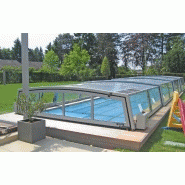 Abri piscine mi-haut Siena - télescopique, coulissant sans rails au sol_2