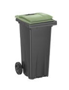 Conteneur 120 L - Bac roulant PEHD injecté - Fabrication Française - Norme EN 840 - Préhension frontale - 2 roues 200 mm_2