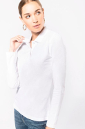 Polo manches longues femme - Réf: K244 - Kariban - Coton peigné - Lavable à 60°C_2