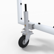 But de foot à 11 transportable en aluminium - Profil ovoïde 120x100mm - Dimensions 7.32m x 2.44m - Lest intégré et kit roues 360°_2