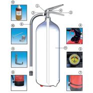 FS6-J - Extincteur pressurisé à eau additivée - Anaf - Corps en aluminium - Capacité 6 L - Certifié PED, MED et NF-EN3_2