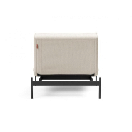 Innovation Living - Fauteuil design Splitback convertible lit 90x115 cm - Bouclé Off White - Pieds acier noir mat_2