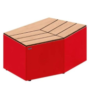 Espace de repos Le Caire - Structure en acier et banquette en stratifié compact - Longueur 1067 mm_2