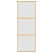 Vidaxl porte coulissante doré 76x205 cm verre esg dépoli et aluminium 155151_2