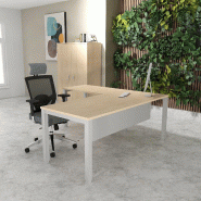 Bureau d'angle Tempo - Mobel Linea. - 160, Alu, Chêne moyen , Oui_0