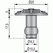 Clou podotactile dinaclou inox extérieur à sceller b 250